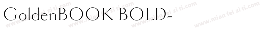 GoldenBOOK BOLD字体转换